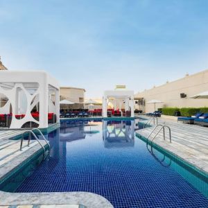 Outdoor pool at V Hotel Dubai.