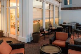 Outdoor seating area at Hilton Garden Inn Kennett Square.