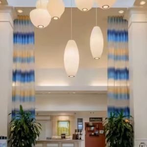 Lobby and lounge at Hilton Garden Inn Kennett Square.