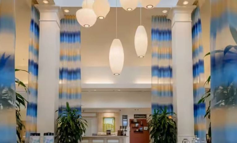 Lobby and lounge at Hilton Garden Inn Kennett Square.