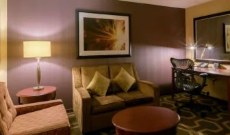 Day use room with lounge and work space at Hilton Garden Inn Kennett Square.