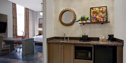 Spacious king room with kitchen at Hampton Inn & Suites Austin @ The UniversityCapitol.