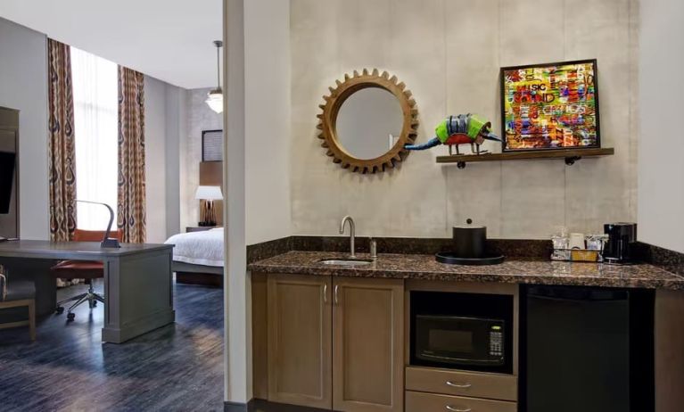 Spacious king room with kitchen at Hampton Inn & Suites Austin @ The UniversityCapitol.