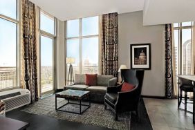 Spacious king room with natural light at Hampton Inn & Suites Austin @ The UniversityCapitol.