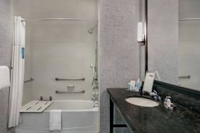 Guest bathroom with shower at Hampton Inn & Suites Austin @ The UniversityCapitol.