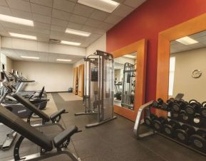 Fitness center at Embassy Suites By Hilton Portland Airport.