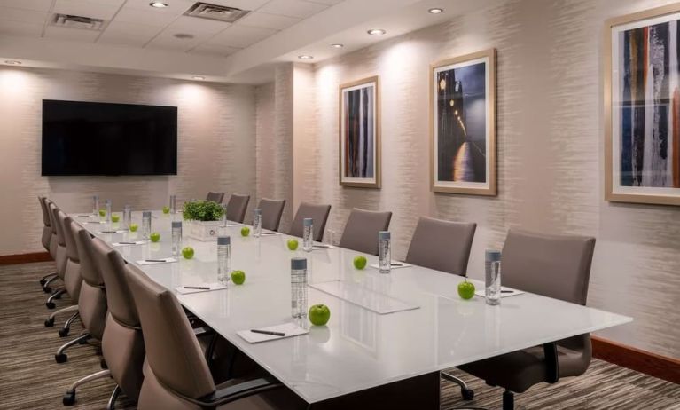 Meeting room at Embassy Suites By Hilton Portland Airport.