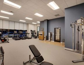 Fitness center at Homewood Suites By Hilton Louisville Downtown.