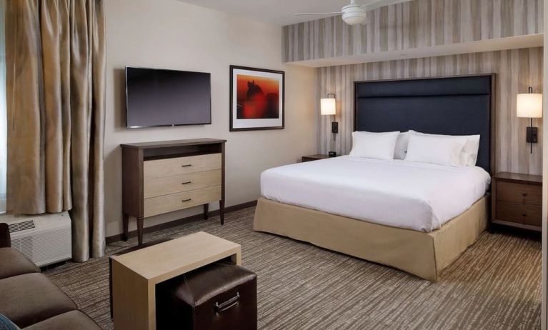 King room with TV at Homewood Suites By Hilton Louisville Downtown.