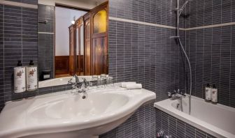 Guest bathroom at DoubleTree By Hilton Brussels City.