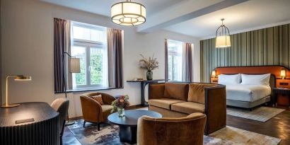 Spacious king suite at DoubleTree By Hilton Brussels City.