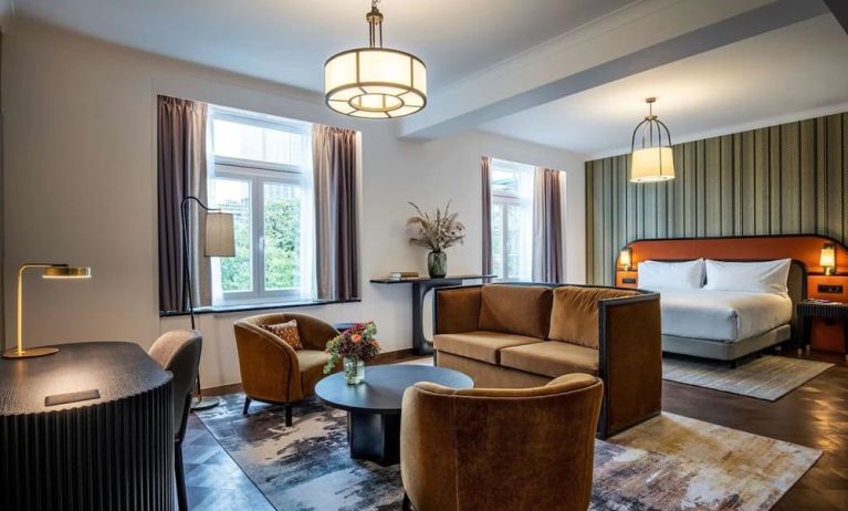 Spacious king suite at DoubleTree By Hilton Brussels City.