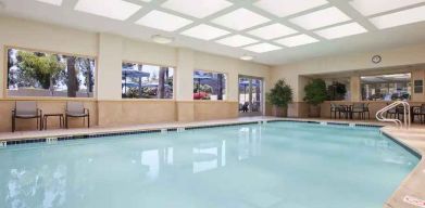 Indoor pool at Embassy Suites By Hilton San Diego-La Jolla.