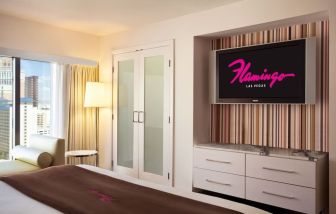 King room with TV at Flamingo Las Vegas.