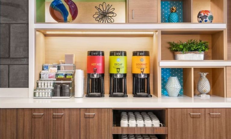 Coffee station at Home2 Suites By Hilton West Sacramento.