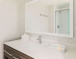 Private bathroom at Home2 Suites By Hilton West Sacramento.