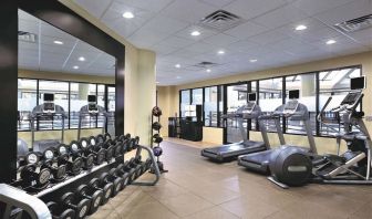 Fitness center at Embassy Suites By Hilton Denver Tech Center.