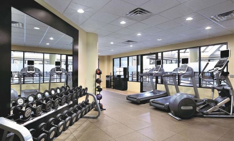 Fitness center at Embassy Suites By Hilton Denver Tech Center.