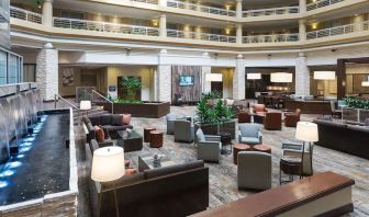 Lobby and lounge at Embassy Suites By Hilton Denver Tech Center.