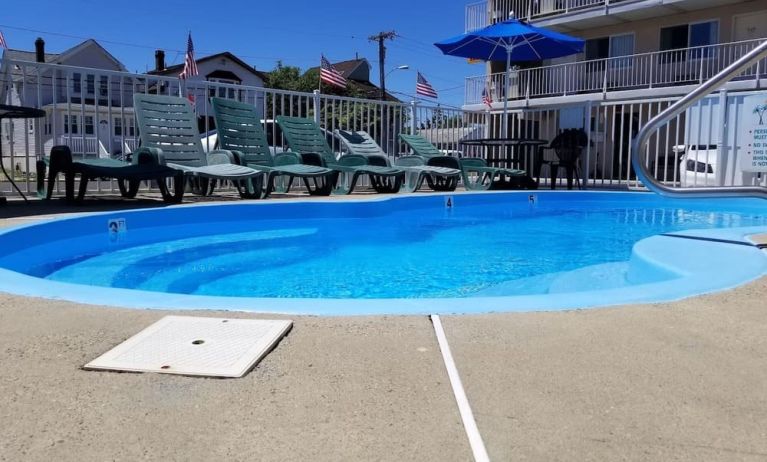 Outdoor pool at Bay Breeze Motel.