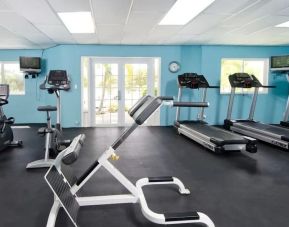 Fitness center at Oyster Bay Beach Resort.
