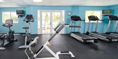 Fitness center at Oyster Bay Beach Resort.