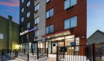 Hotel entrance at Days Inn By Wyndham Staten Island.