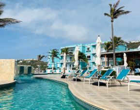 Sparkling water of the Infinity Pool at Oyster Bay Resort in St. Maarten.