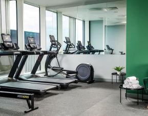 Fitness center at Holiday Inn Manchester Airport. 