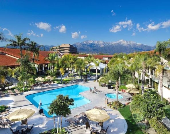 Outdoor pool at DoubleTree By Hilton Ontario Airport.