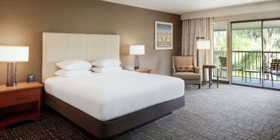 Day use room with balcony at DoubleTree By Hilton Ontario Airport.