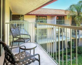 Day use room with relaxing outdoor balcony at DoubleTree By Hilton Ontario Airport.