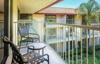 Day use room with relaxing outdoor balcony at DoubleTree By Hilton Ontario Airport.