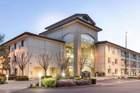 Hotel exterior at DoubleTree By Hilton Ontario Airport.