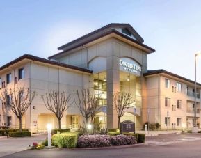 Hotel exterior at DoubleTree By Hilton Ontario Airport.