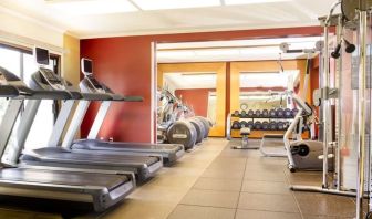 Fitness center at DoubleTree By Hilton Ontario Airport.