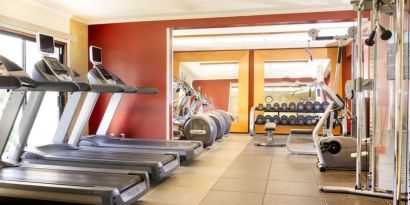 Fitness center at DoubleTree By Hilton Ontario Airport.