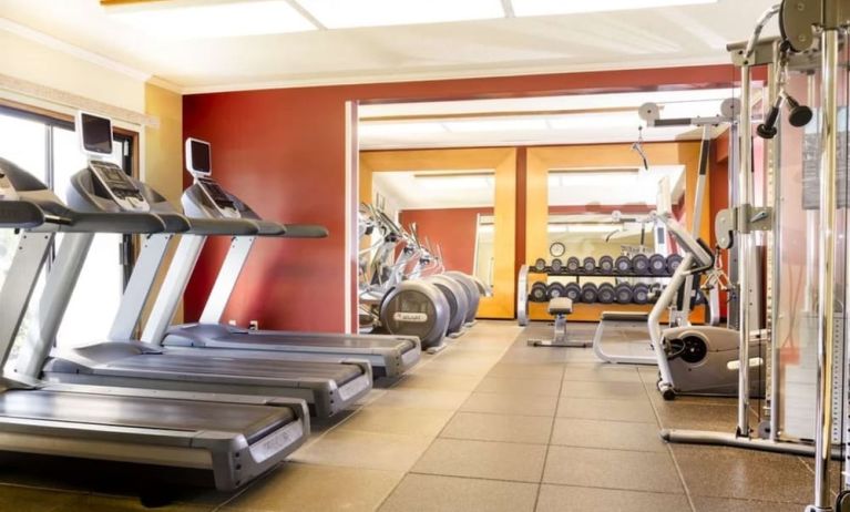 Fitness center at DoubleTree By Hilton Ontario Airport.