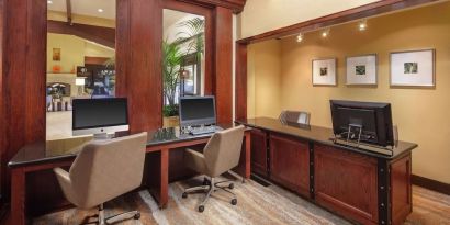 Business center at DoubleTree By Hilton Ontario Airport.