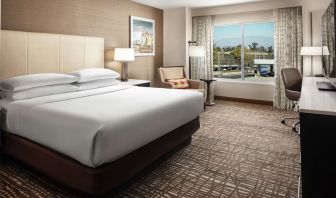 Day room with work station at DoubleTree By Hilton Ontario Airport.