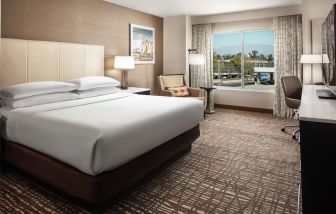 Day room with work station at DoubleTree By Hilton Ontario Airport.