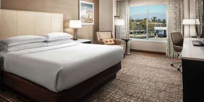 Day room with work station at DoubleTree By Hilton Ontario Airport.