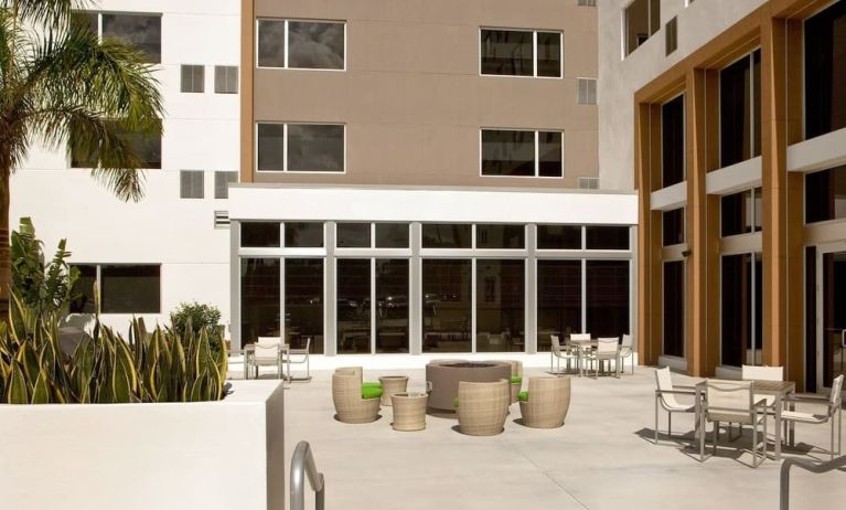 Outdoor terrace at Element Miami Doral.