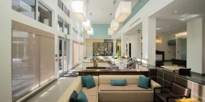 Lobby and lounge at Element Miami Doral.