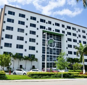 Hotel exterior at Element Miami Doral.