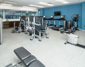 Fitness center at Element Miami Doral.