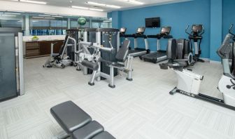 Fitness center at Element Miami Doral.