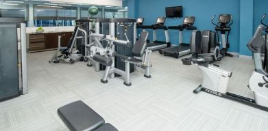 Fitness center at Element Miami Doral.