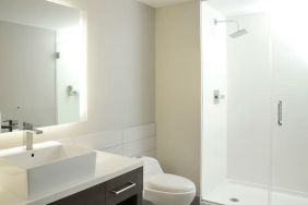 Guest bathroom at Element Miami Doral.