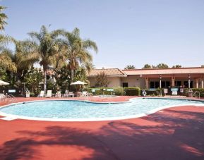 Outdoor pool at Uptown Oasis San Jose Airport.